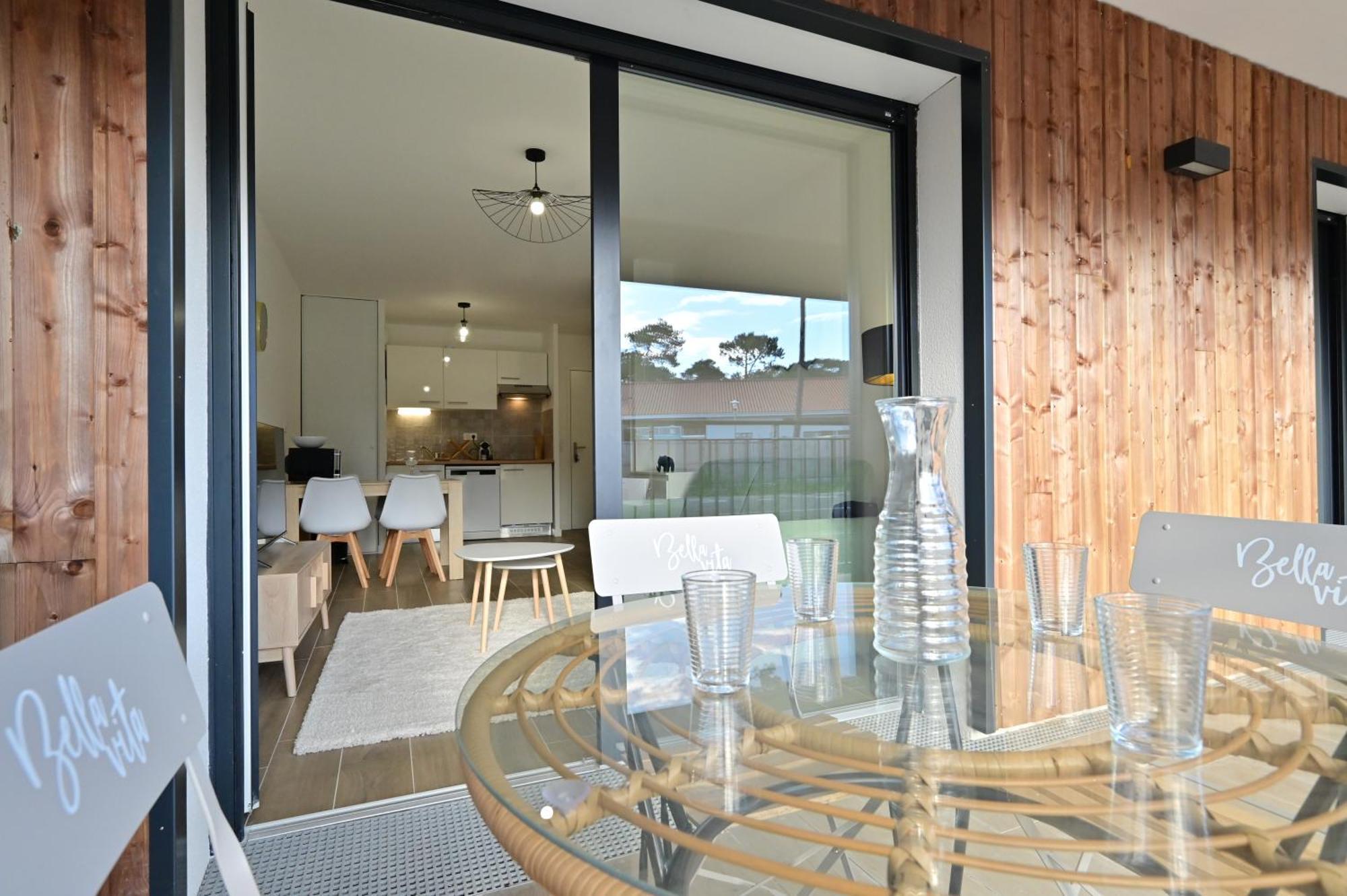 Biscawai Chaleureux Et Cosy Avec Terrasse Lägenhet Biscarrosse Exteriör bild
